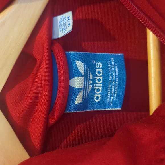 Adidas Men's Red Firebird Red Track Jacket - Size M In Excellent Condition - Picture 4 of 5